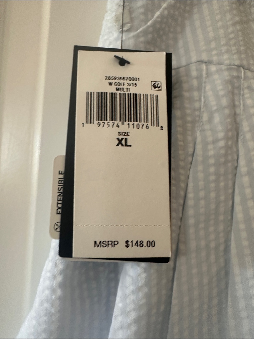 RLX Ralph Lauren White Textured Sport Skirt - Picture 3 of 5